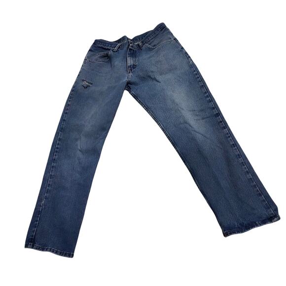 Wrangler Mens Superior Comfort Blue Jeans 31 x 30 Lightly Faded and Thrashed - Picture 2 of 9